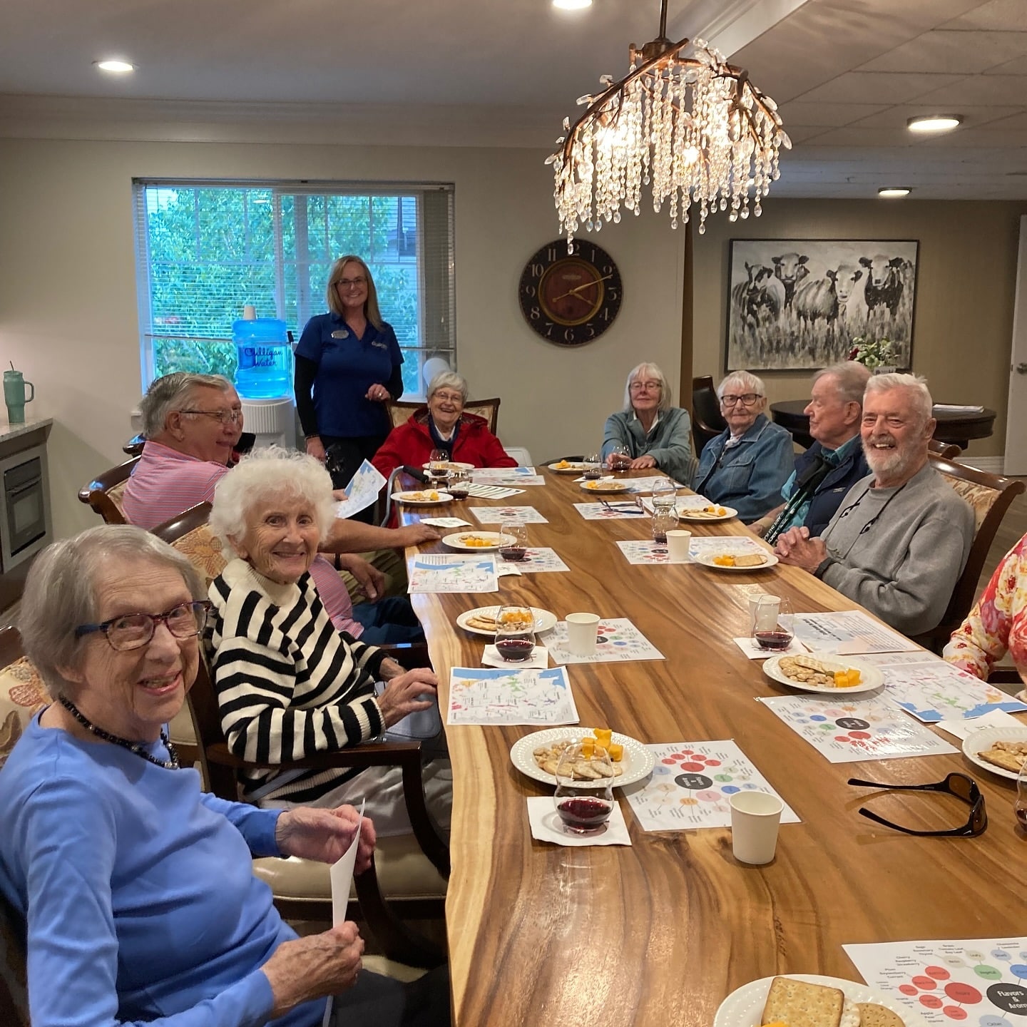 Highgate Senior Living’s monthly wine tasting event.